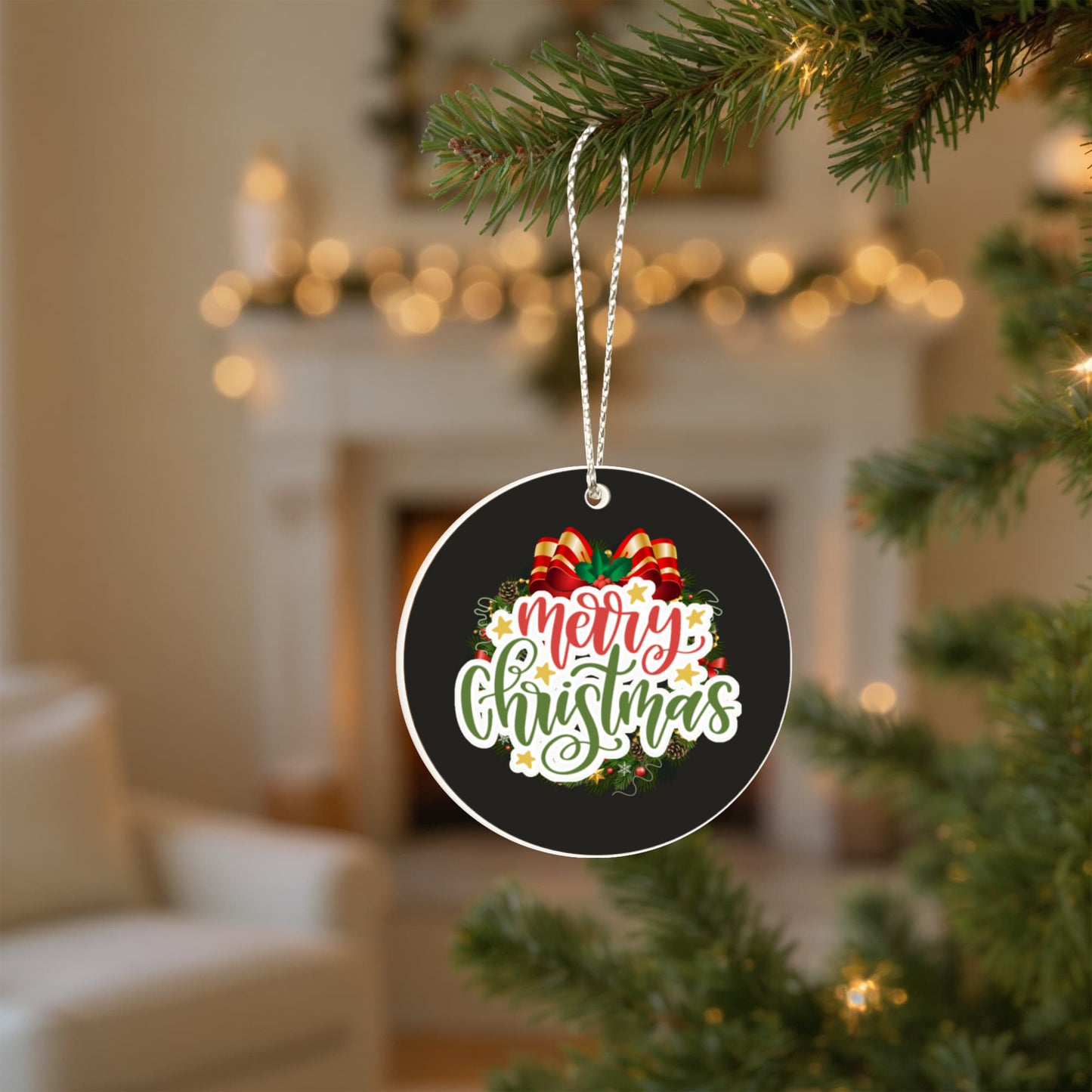 Classic Christmas Wreath Ornament For Holiday Home Décor
