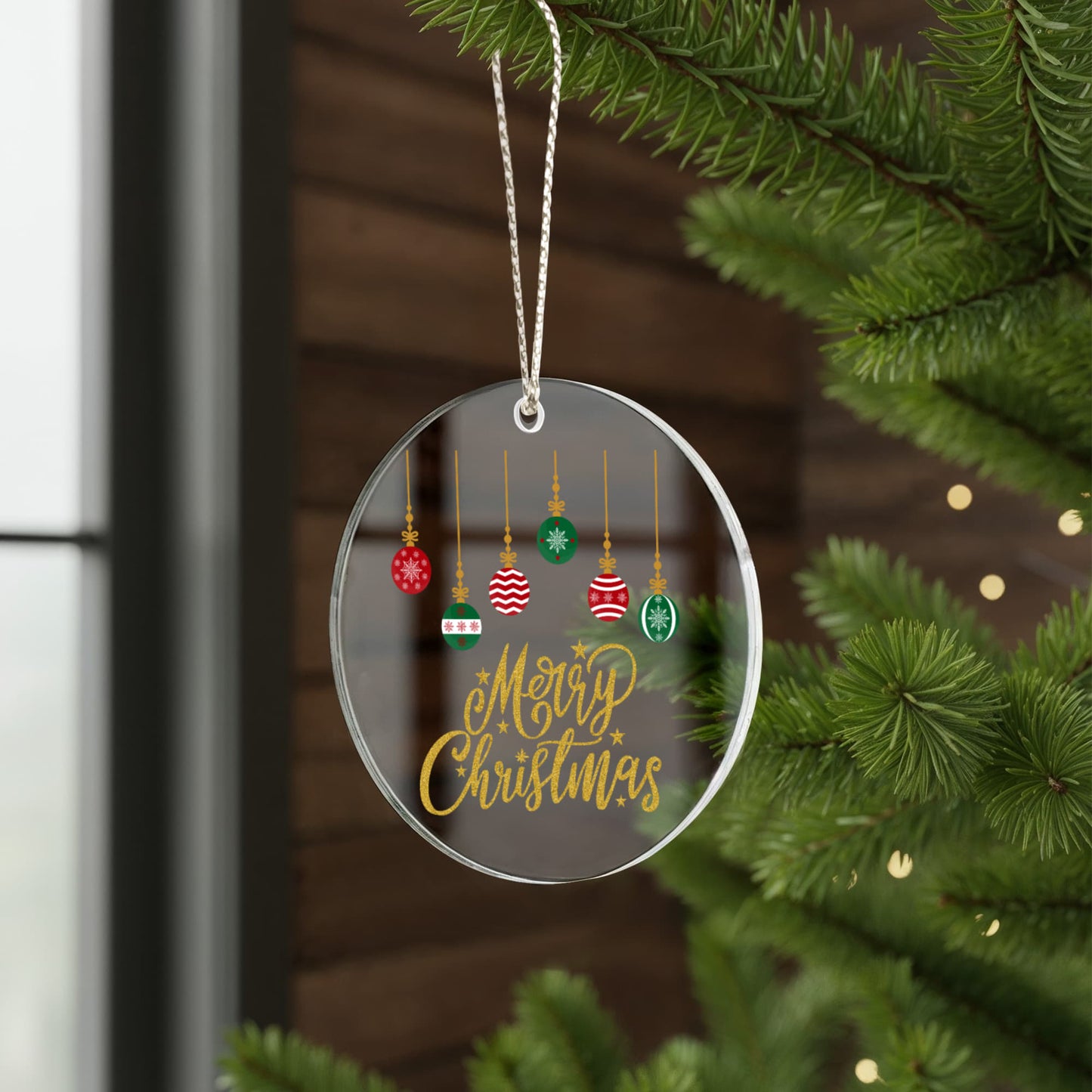 Clear Acrylic Merry Christmas Ornament For Holiday Traditions