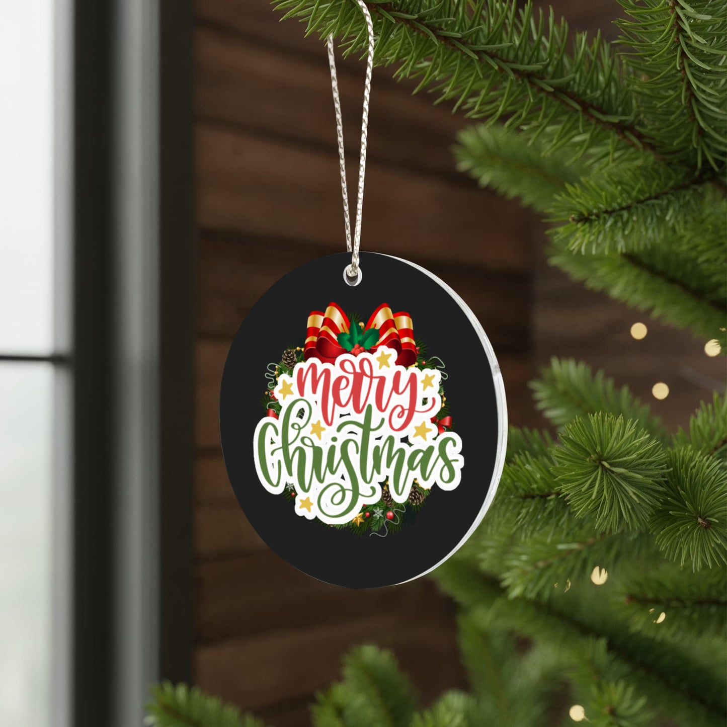 Classic Christmas Wreath Ornament For Holiday Home Décor