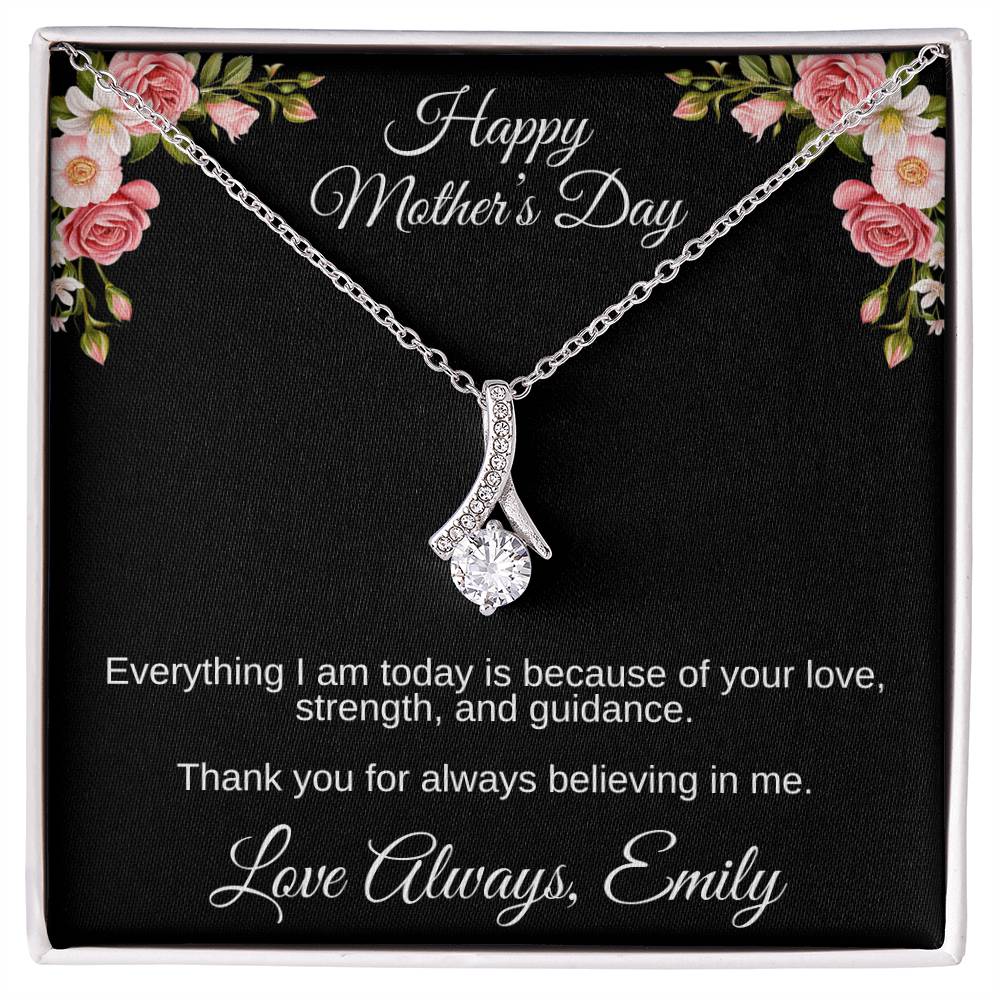 Mother’s Day Necklace Gift – Personalized Message Card for Mom