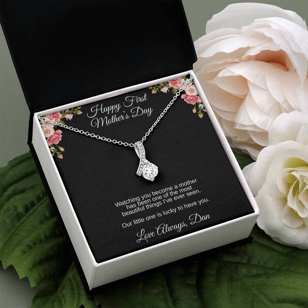Mother’s Day Necklace Gift – Personalized Message Card for Mom