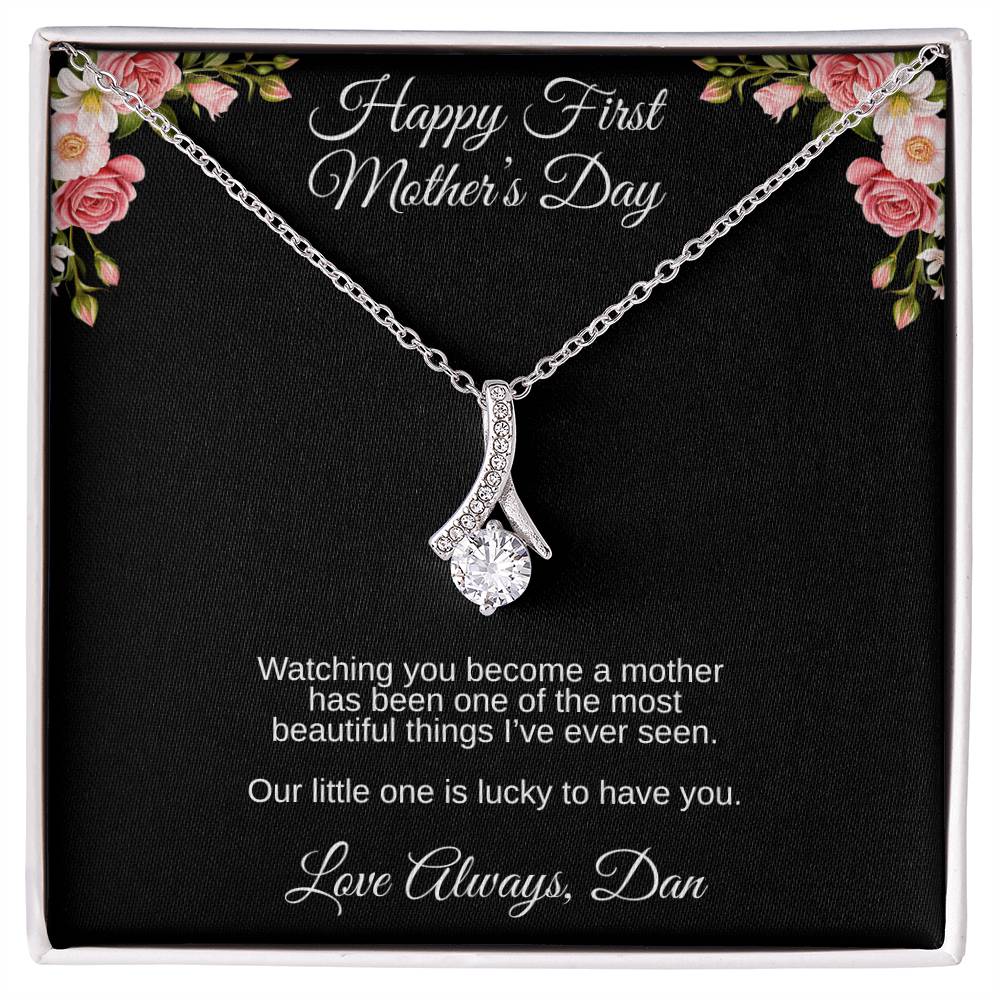 Mother’s Day Necklace Gift – Personalized Message Card for Mom