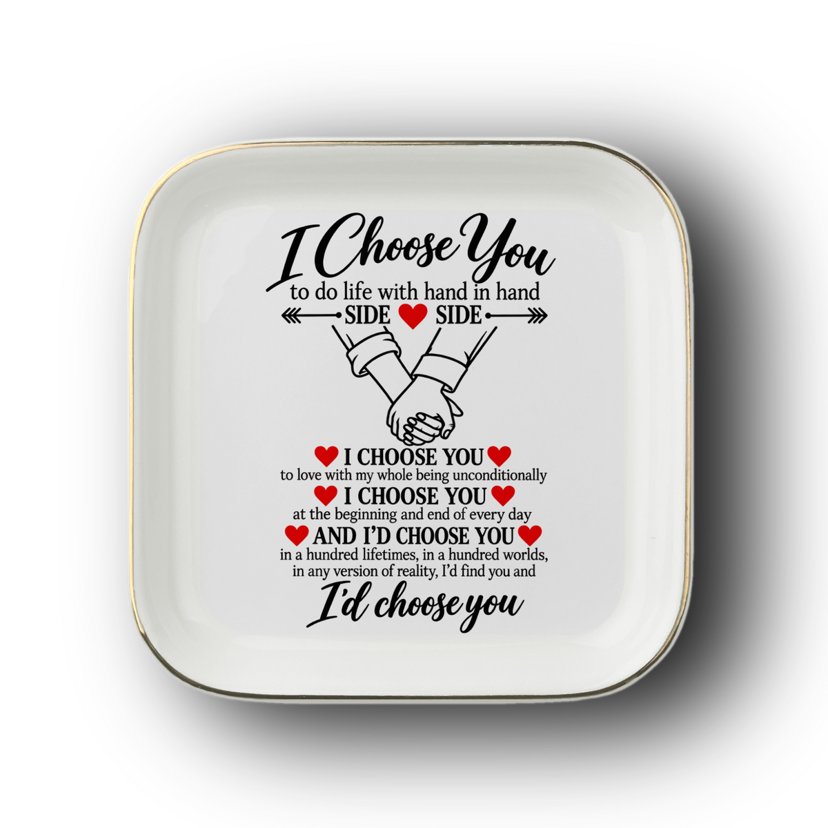 I Choose You Jewelry Dish, Romantic Gift for Wife Husband, Anniversary Wedding Gift, Couples Keepsake, Valentine Gift