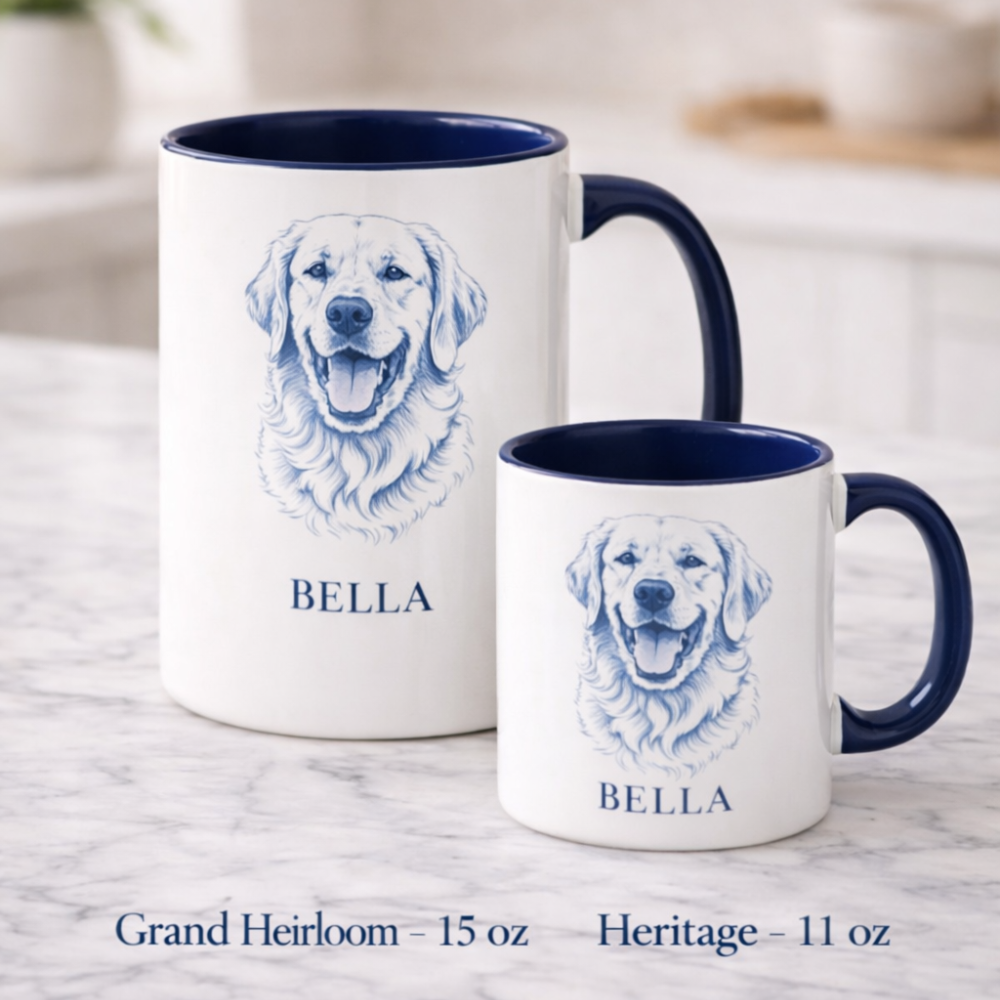 The Heirloom Ink™ Personalized Golden Retriever Portrait Mug